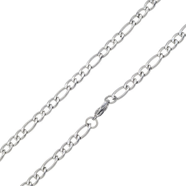 Figaro Chains 4mm-Steel-45cm
