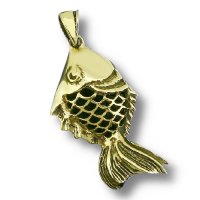 Bronzeanhänger - Fisch Koi