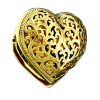 Bronzeanhänger- Medaillon Herz zum Öffnen