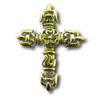 Bronzeanhänger - Kreuz mit Lilien