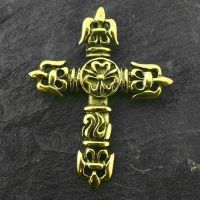 Bronzeanhänger - Kreuz mit Lilien
