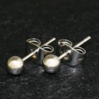 Edelstahlohrstecker Kugel SET 2 -goldfarben