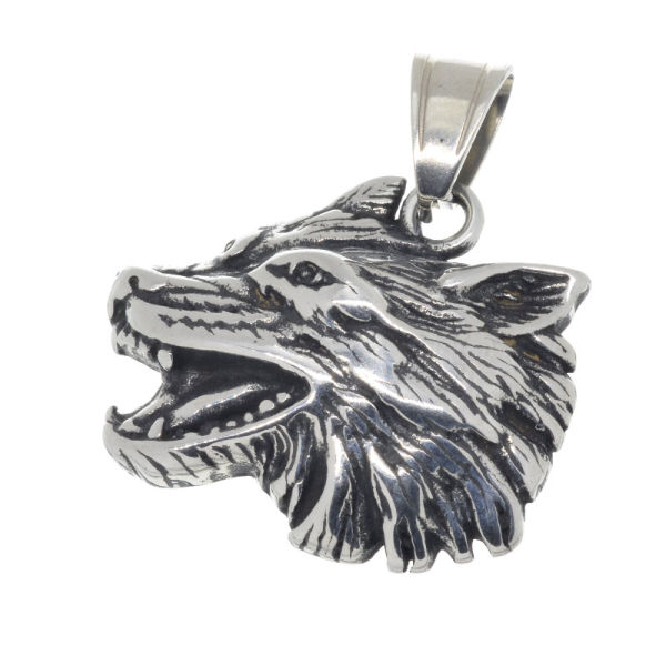 Stainless steel pendant - “Alpha Wolf”