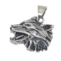 Stainless steel pendant - “Alpha Wolf”