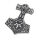 Stainless Steel Pendant – Schönhaar Thor’s Hammer with Bearded Face and Animal Skull