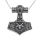 Stainless Steel Pendant – Schönhaar Thor’s Hammer with Bearded Face and Animal Skull