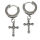 Stainless steel hinged hoop earrings
