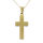 Edelstahlanhänger - Kreuz "Benediktus" PVD-Gold
