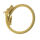 Edelstahldraht-Armreifen 6 mm mit Drachenkopf PVD-Gold