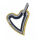 Stainless Steel Pendant – Three-Tone Heart with Layered Outlines