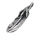 Stainless Steel Pendant - Feather with Claw
