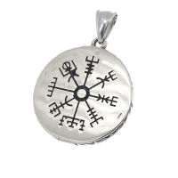Edelstahlanhänger - Valknut und Vegvisir