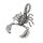 Stainless steel pendant - scorpion with ornaments S-Steel