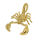 Stainless steel pendant - scorpion with ornaments S-PVD-Gold