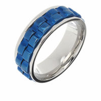 Stainless Steel Ring – Fidget Ring with Gears 64 (20,4 Ø) 10 US-Steel