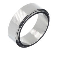 Stainless Steel Ring - Fidget Ring with Rotating Element Steel-58 (18,4 Ø) 08 US-8 mm