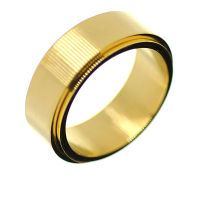 Stainless Steel Ring - Fidget Ring with Rotating Element PVD-Gold-54 (17,2 Ø) 07 US-8 mm