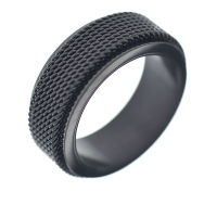 Stainless Steel - Play Ring “Chain 56 (17,8 Ø) 07 US-PVD-Black