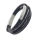 Echtlederarmband - Multibänder mit Gravurplatte Stahl-schwarz