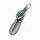 Feather with embellishments and turquoise stone - Turquoise S