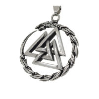 Stainless Steel Pendant - Valknut "Fezil" Large-Unadorned