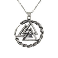 Stainless Steel Pendant - Valknut "Fezil" Large-Unadorned