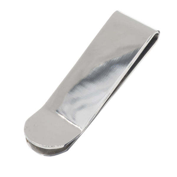 Money Clip – Polished – with Engraving Plate Steel