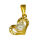 Stainless Steel Pendant - Heart - PVD-Gold