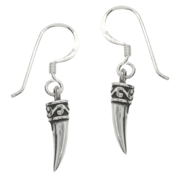 Silver Earrings - Tooth