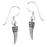 Silver Earrings - Tooth