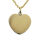 Stainless steel pendant engraving blank heart shape PVD-Gold-28 mm-1 mm-Glossy / Glossy