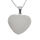 Stainless steel pendant engraving blank heart shape Steel-28 mm-1 mm-Glossy / Matt
