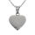 Stainless steel pendant engraving blank heart shape Steel-21 mm-3 mm-Glossy / Matt