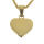 Edelstahlanhänger Gravurrohling Herzform - PVD-Gold - 21mm x 3mm - Glänzend / Matt