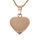 Stainless steel pendant engraving blank heart shape PVD-Rosegold-21 mm-3 mm-Glossy / Matt