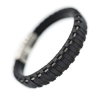 Lederarmband - mit Edelstahl Elementen
