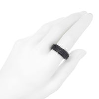 Stainless Steel Ring - Fidget Ring with Triskele PVD-Black-68 (21,6 Ø) 12 US