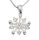 925 Sterling Silver Pendant – Branched Star Snowflake with Cubic Zirconia