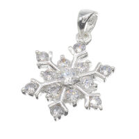 925 Sterling Silver Pendant – Dendrite Ice Crystal...