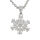 925 Sterling Silver Pendant – Rudolf Ice Crystal with Cubic Zirconia Accents