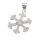 925 Sterling Silver Pendant – X-mas Snowflake with Cubic Zirconia