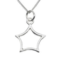 925 Sterling Silver Pendant – Fine Star Frame with...
