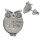 925 Sterling Silber Ohrstecker Eule- "Miley" mit Zirkon