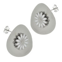 Edelstahl Ohrstecker Edelweiss