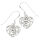 Silver Earrings - Heart with Ornaments