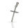 925 Sterling Silver Pendant - Cross - 18 mm