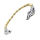 Edelstahlarmreif - Keltischer Adlerkopf - Stahl/PVD-Gold - 85mm