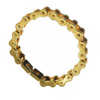 Motorradkette Edelstahl PVD-Gold-22,5x1,5x0,8cm/85g
