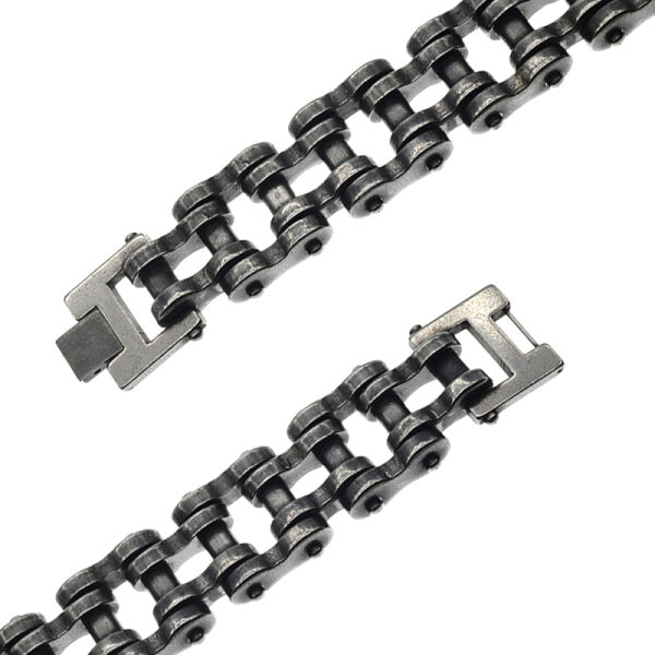 Edelstahlarmband - Motorradkette Gunmetal-23,5x2,3x1cm/150g