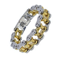 Motorradkette Edelstahl Bi-Color 4-24,5x2,3x1cm/150g